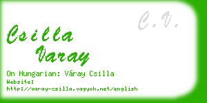 csilla varay business card